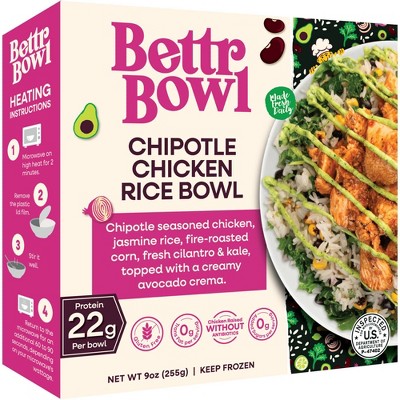 Bettr Bowl Frozen Chipotle Chicken Rice Bowl - 9oz