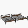 Grungis Full XL Over Queen Metal Loft Bed Can Divided Into 2 Beds,Modern Bunk Bed with Guardrails and Ladder,Loft and Bunk Bed for Bedroom - 4 of 4