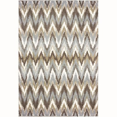 Oriental Weavers Verona 004D6 Grey/ Taupe Indoor Area Rug - 3'10" x 5'5"