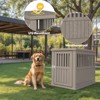 Gulches 2-in-1 Pet Crate Side Table Lockable Gate for Security, Optimal Viewing/Airflow, Furniture-Style Design - 4 of 4