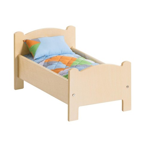 Kaplan Early Learning Wooden Doll Bed With Bedding : Target