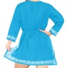 HAPPY BAY Women's Summer Vacation Mini Beachwear Bathing Suit Short Beach Dress Bikini Swimsuit Cover ups Medium-Large Blue Solid - 2 of 3