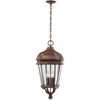 Minka Lavery Rustic Outdoor Hanging Light Fixture Vintage Rust Damp Rated 29" Beveled Clear Glass for Post Exterior Porch Patio - 2 of 3