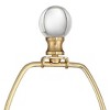 Vienna Full Spectrum Modern Buffet Table Lamp with Dimmer 32 1/2" Tall Brass Metal Stacked Crystal Off-White Shade for Living Room - 3 of 4
