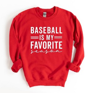 Simply Sage Market Women's Graphic Sweatshirt Baseball Is My Favorite Season - 1 of 3
