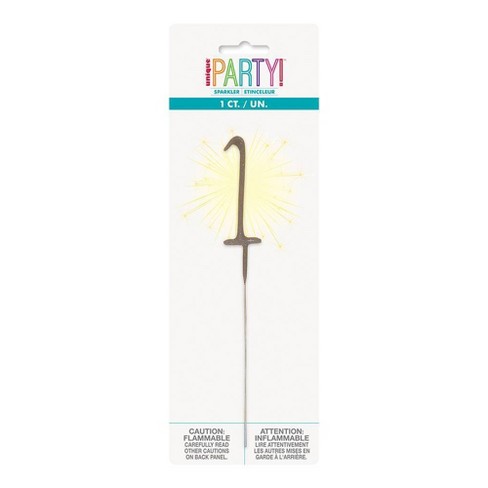 Number 1 Sparkler Flame Cake Candle Target