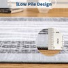 Modern Bordered Print Rug for Bedroom Machine Washable Area Rug Non-Slip Backing Rugs Low Pile Carpet for Dining Room - 3 of 4
