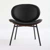 TIRAMISUBEST Mid-Century Modern Shell-Shaped Dining Chair, 1-Piece Single Accent Chair with Upholstered Backrest - 4 of 4
