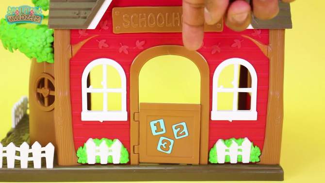Li&#39;l Woodzeez Toy School with Miniature Figurine 8pc - Woodland Schoolhouse Playset, 2 of 6, play video