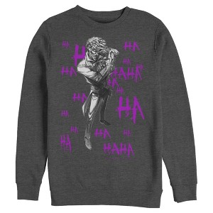 Men's Batman Joker Ha Ha Sweatshirt - 1 of 3