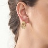 Gold-Plated Chunky Earring Set - Knot, Link & Circle Geometric Drop Dangle and Studs for Women - 3 of 4