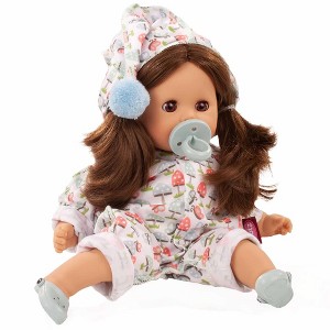Gotz Cosy Aquini 13" Lucky Mushroom - Soft Cloth Brunette Baby Doll - 1 of 4