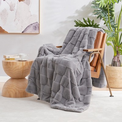 Cozy Bliss Faux Fur Throw Blanket – Plush Bubble-Shaped Plush Throw for Couch, Sofa, and Bedroom