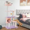 Tangkula Cat Tree Cats Multi-level Cat Tower w/ Sisal Covered Scratching Posts Hammock - 4 of 4