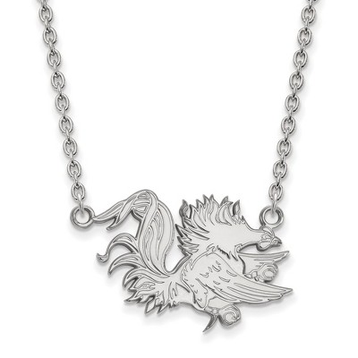 Black Bow Jewelry 14k White Gold South Carolina Gamecocks NCAA Necklace 18 Inch