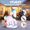 VINGLI 6.5ft Tall Christmas Unicorn Inflatable, Blow Up Yard Decoration with Secure Stakes Storage Bag - 2 of 4