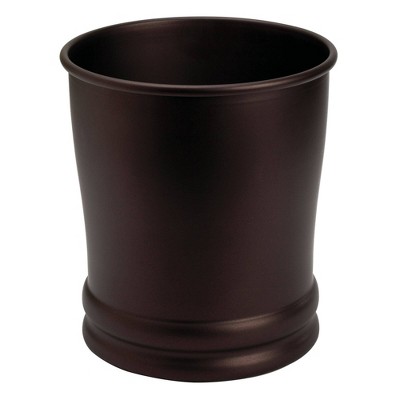 iDESIGN Round Metal Wastebasket The Olivia Collection