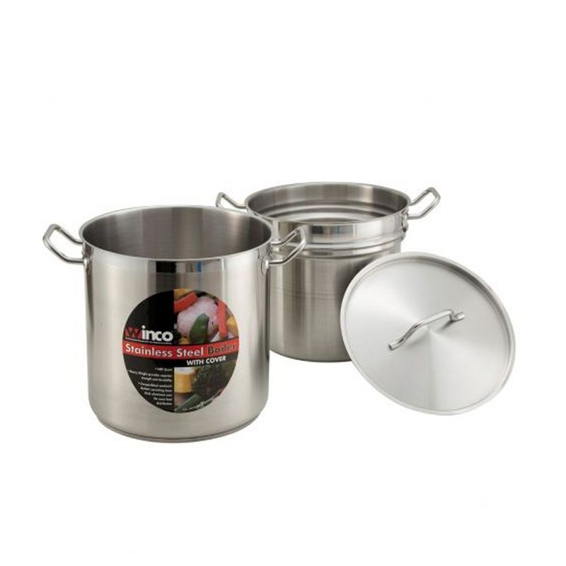 Winco Double Boiler with Cover, Stainless Steel, 2 of 3