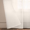 Light Filtering Textural Sheer Curtain Panel Ivory - Threshold™ - image 3 of 4