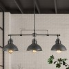 LNC Donnish 3-Lights 35.7" Farmhouse Linear Kitchen Island Pendant  Lights, Matte Black and Brushed Gray - 2 of 4