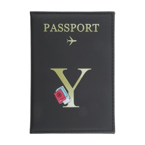 Unique Bargains Durable Letter Pattern Passport Holder 1 Pc - 1 of 4