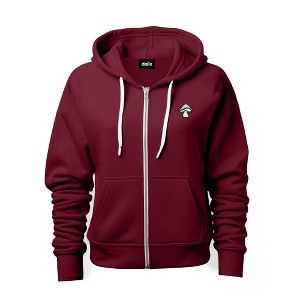 Dalix Mushroom Glow in the Dark Embroidered Zip Hoodie Fleece Fungi Long Sleeve Pocket Warm Soft Mens - 1 of 4