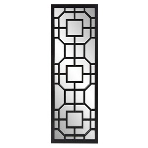 Howard Elliott 46.5"x15.75" Framed Aldrich Mirror Matte Black: English Style, MDF, Wall Mountable - 1 of 4