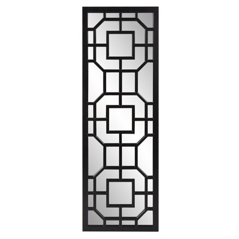 Howard Elliott 46.5"x15.75" Framed Aldrich Mirror Matte Black: English Style, MDF, Wall Mountable - image 1 of 4