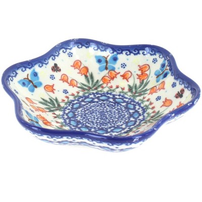 Blue Rose Polish Pottery Joy of Spring Small Daisy Bowl