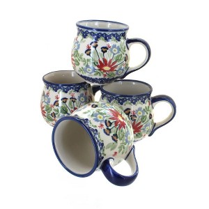 Blue Rose Polish Pottery K090-4 Manufaktura Bubble Mug Set - 1 of 2
