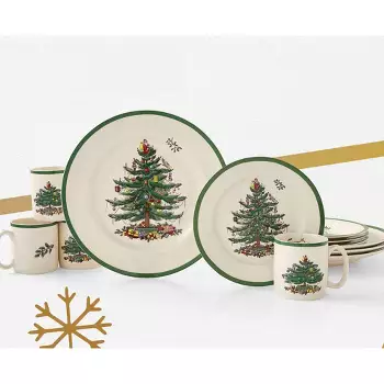 Spode Christmas Tree Gold Teacup And Saucer, Set Of 4 - 7 Oz. : Target