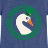 Girls' - Instant Message - St. Patrick's Day Honk If Lucky Fitted Short Sleeve Graphic T-Shirt - 2 of 4