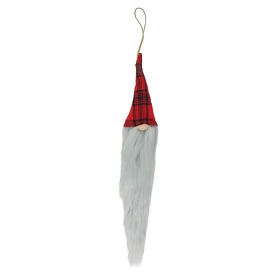 Northlight 20" Red and Black Plaid Hanging Christmas Gnome