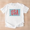 Simply Sage Market USA Checkered Stars Garment Dyed Tee - 3 of 4