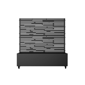47-in H x 47-in L x 16-in W Black Metal Planter with Trellis ( Shine-A ) - 1 of 4