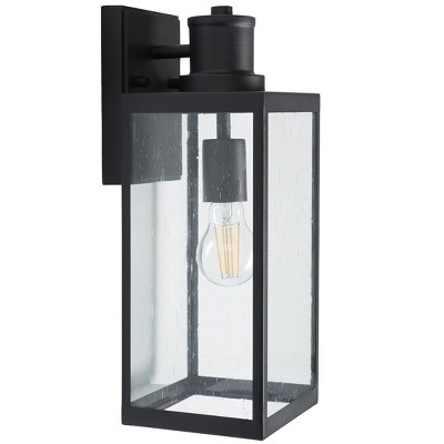 Agni Black Direct Wired Outdoor Wall Sconce Set