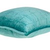 Parkland Collection,Gorty Aqua Solid Quilted Throw Pillow - 4 of 4