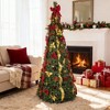 6FT/7.5FT Pre-Lit Christmas Tree: Ornaments, Bows, Ribbons – Easy Setup, Warm LEDs, Lifelike Branches, Festive Decor - 2 of 4