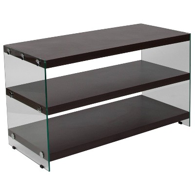 Shelves with TV Stand for TVs up to 40" Brown - Riverstone Furniture