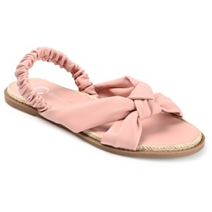 Journee Collection Womens Kiandra Espadrille Flat Sandals Rose 7 - 1 of 4