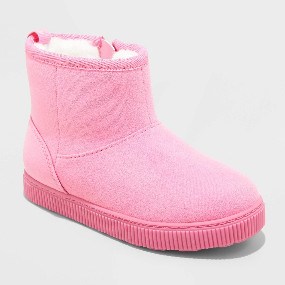 Toddler Arlo Shearling Style Boots - Cat & Jack™ Pink 5T