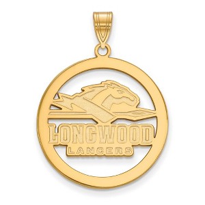 Black Bow Jewelry 14k Yellow Gold Plated Sterling Silver Longwood Lancers NCAA Extra Large Pendant - 1 of 3