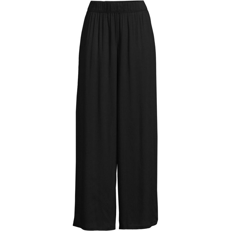 Lands' End Women's Sheer Oversized Swim Cover-up Pants, 3 of 4