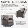 Outdoor 3-Seat Sofa Swivel Chair Table with Ottomans - 3 of 4