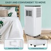 10000 BTU  Portable Air Conditioners with Remote Control, Built-in Cool, Dry, Fan Modes, for Room, Dorm, Office, White - 2 of 4