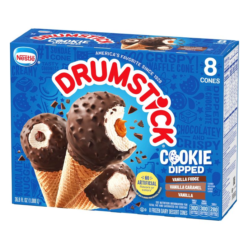 Nestle Drumstick Cookie Dipped Ice Cream Cone - 8pk, 6 of 13