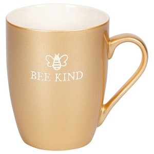 Elanze Designs Bee Kind Vegas Gold 10 ounce New Bone China Coffee Cup Mug - 1 of 4