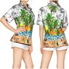 LA LEELA Hawaiian Shirts Womens Casual Beach Party Blouse Shirt Summer Short Sleeve Tropical Vacation Tops Button Up Dress Shirts Colorful - 2 of 4