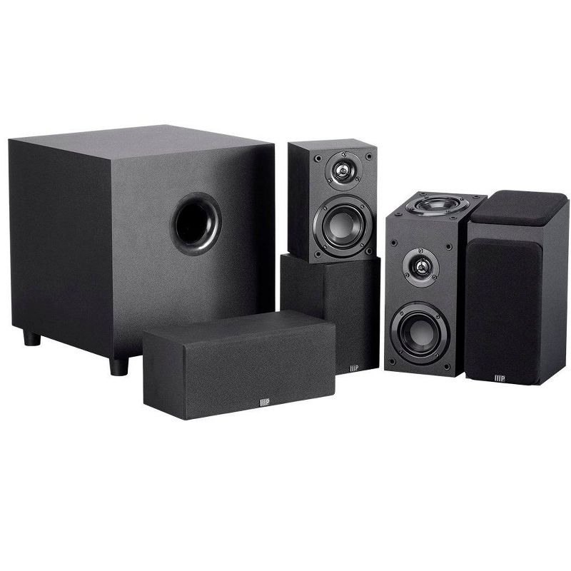 Monoprice Premium 5.1.2-Ch. Immersive Home Theater System - Black With 8 Inch 200 Watt Subwoofer, 1 of 7