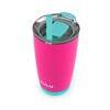 Zulu Tempo 12oz Stainless Steel Kids' Tumbler With Straw - Pink